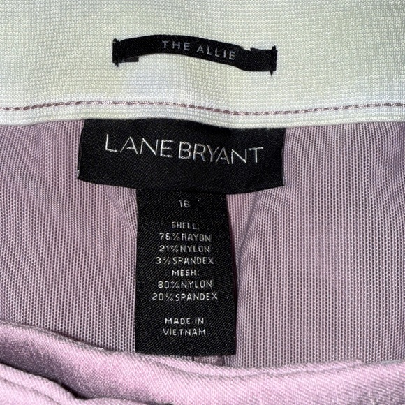 Lane Bryant The Allie Cropped Pants Pearl Stud Detail Purple Stretch Size 16 - Picture 5 of 10